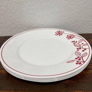 Corelle Vintage, Berries and Leaves White/Red Dinner Plate, set of 4
 Plates